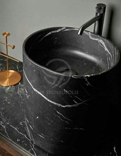 Marquino Black stone sink wash basin