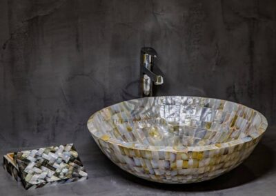 Cris Eitched stone sink wash basin